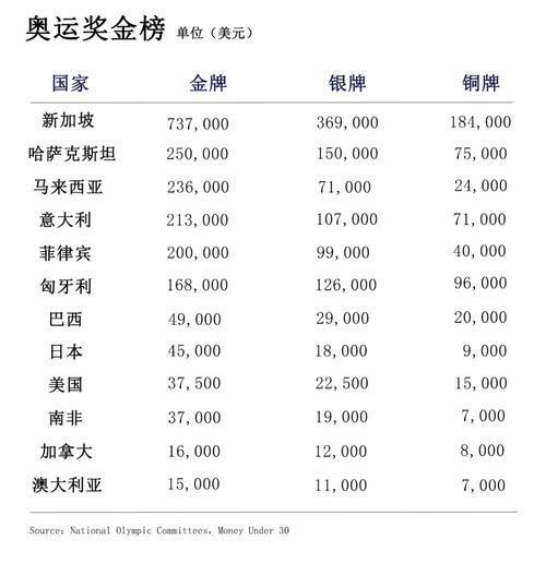 奥运冠军收入,奥运冠军收入来源