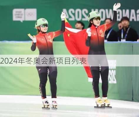 2024年冬奥会新项目列表