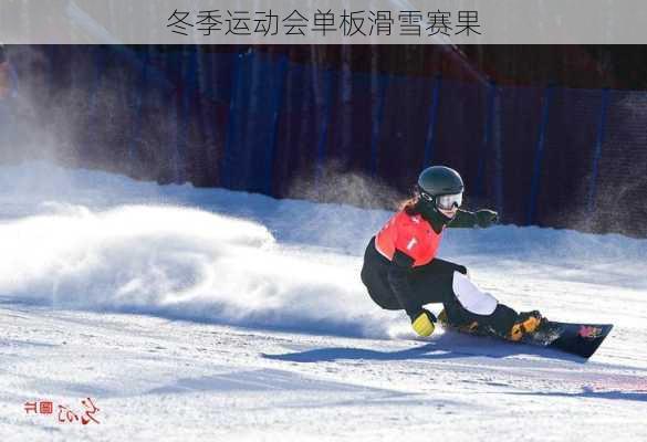 冬季运动会单板滑雪赛果