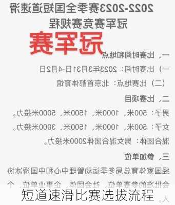 短道速滑比赛选拔流程