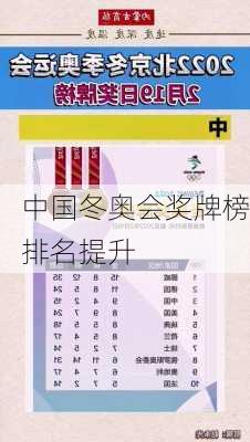 中国冬奥会奖牌榜排名提升