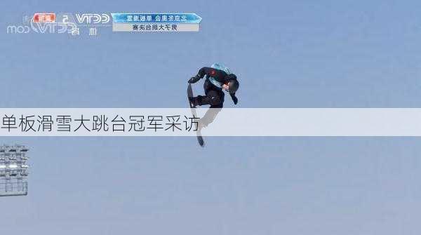 单板滑雪大跳台冠军采访