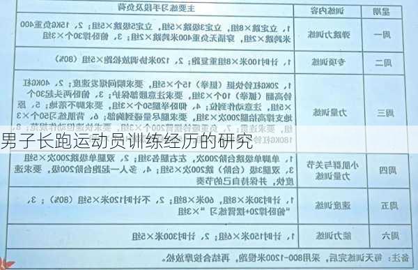 男子长跑运动员训练经历的研究
