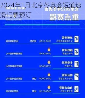 2024年1月北京冬奥会短道速滑门票预订