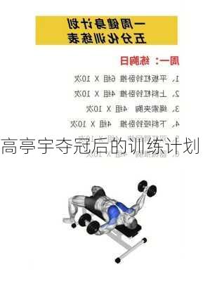 高亭宇夺冠后的训练计划
