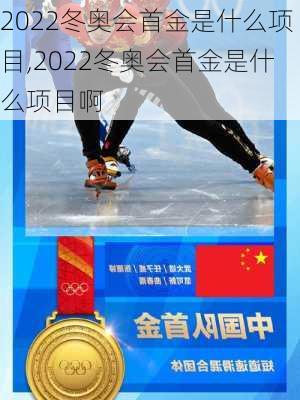 2022冬奥会首金是什么项目,2022冬奥会首金是什么项目啊