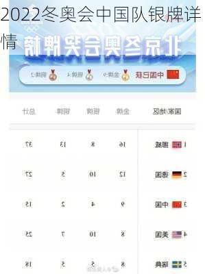 2022冬奥会中国队银牌详情