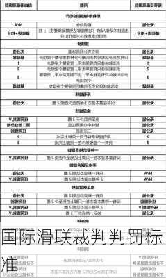 国际滑联裁判判罚标准