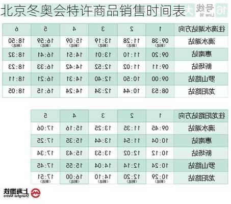 北京冬奥会特许商品销售时间表