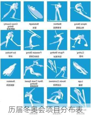 历届冬奥会项目分布表