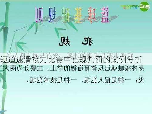 短道速滑接力比赛中犯规判罚的案例分析