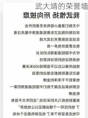 武大靖的荣誉墙