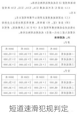 短道速滑犯规判定