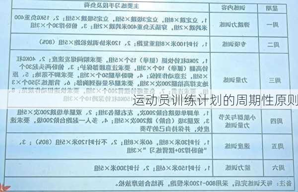 运动员训练计划的周期性原则