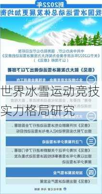 世界冰雪运动竞技实力格局研究