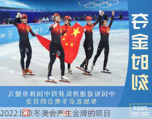 2022北京冬奥会产生金牌的项目