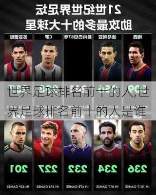 世界足球排名前十的人,世界足球排名前十的人是谁