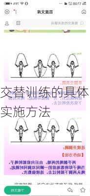 交替训练的具体实施方法