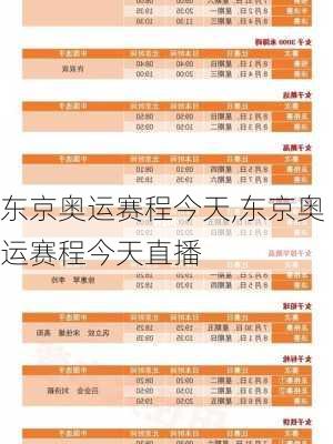 东京奥运赛程今天,东京奥运赛程今天直播