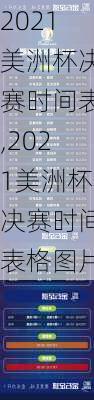 2021美洲杯决赛时间表,2021美洲杯决赛时间表格图片