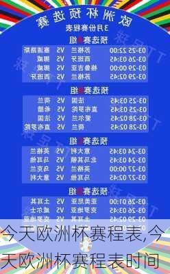 今天欧洲杯赛程表,今天欧洲杯赛程表时间