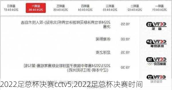 2022足总杯决赛cctv5,2022足总杯决赛时间