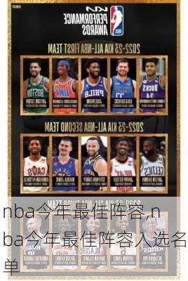 nba今年最佳阵容,nba今年最佳阵容入选名单