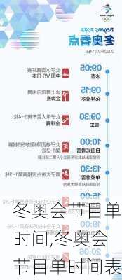 冬奥会节目单时间,冬奥会节目单时间表
