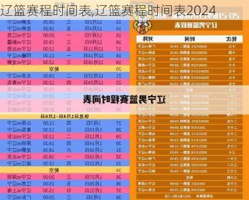 辽篮赛程时间表,辽篮赛程时间表2024