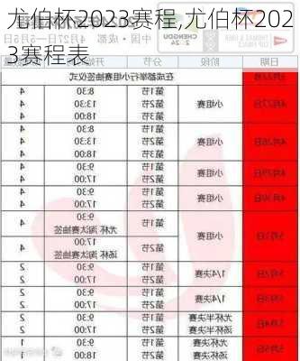 尤伯杯2023赛程,尤伯杯2023赛程表