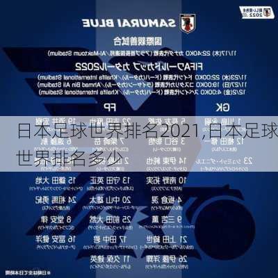 日本足球世界排名2021,日本足球世界排名多少