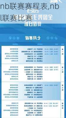 nb联赛赛程表,nbl联赛比赛