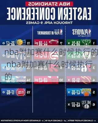 nba附加赛什么时候执行的,nba附加赛什么时候执行的