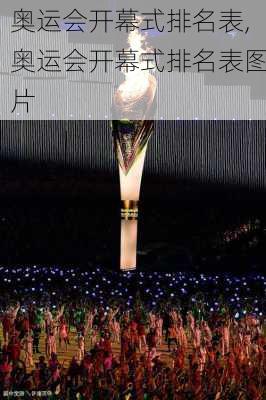奥运会开幕式排名表,奥运会开幕式排名表图片