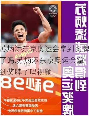苏炳添东京奥运会拿到奖牌了吗,苏炳添东京奥运会拿到奖牌了吗视频