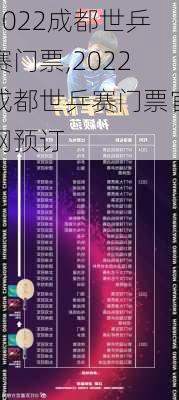 2022成都世乒赛门票,2022成都世乒赛门票官网预订