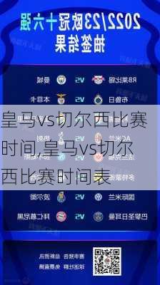 皇马vs切尔西比赛时间,皇马vs切尔西比赛时间表
