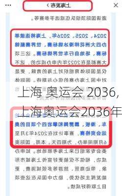 上海 奥运会 2036,上海奥运会2036年