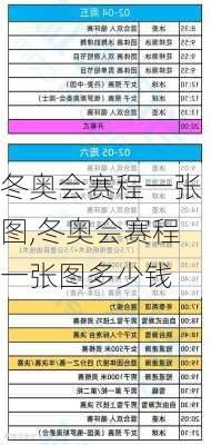 冬奥会赛程一张图,冬奥会赛程一张图多少钱