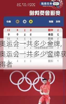 奥运会一共多少金牌,奥运会一共多少金牌获得者