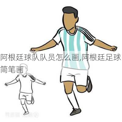 阿根廷球队队员怎么画,阿根廷足球简笔画