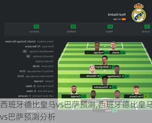 西班牙德比皇马vs巴萨预测,西班牙德比皇马vs巴萨预测分析