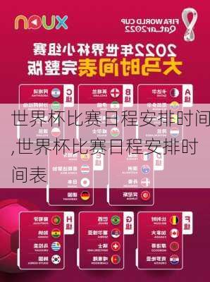世界杯比赛日程安排时间,世界杯比赛日程安排时间表