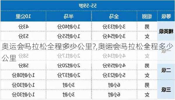 奥运会马拉松全程多少公里?,奥运会马拉松全程多少公里