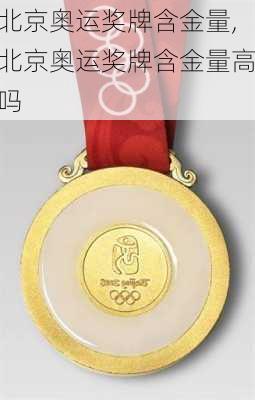 北京奥运奖牌含金量,北京奥运奖牌含金量高吗