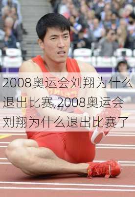 2008奥运会刘翔为什么退出比赛,2008奥运会刘翔为什么退出比赛了