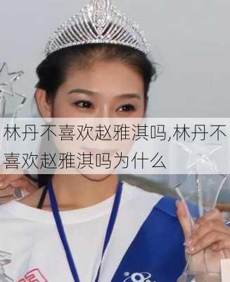 林丹不喜欢赵雅淇吗,林丹不喜欢赵雅淇吗为什么