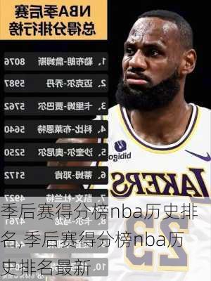 季后赛得分榜nba历史排名,季后赛得分榜nba历史排名最新