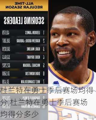 杜兰特在勇士季后赛场均得分,杜兰特在勇士季后赛场均得分多少