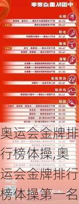 奥运会金牌排行榜体操,奥运会金牌排行榜体操第一名